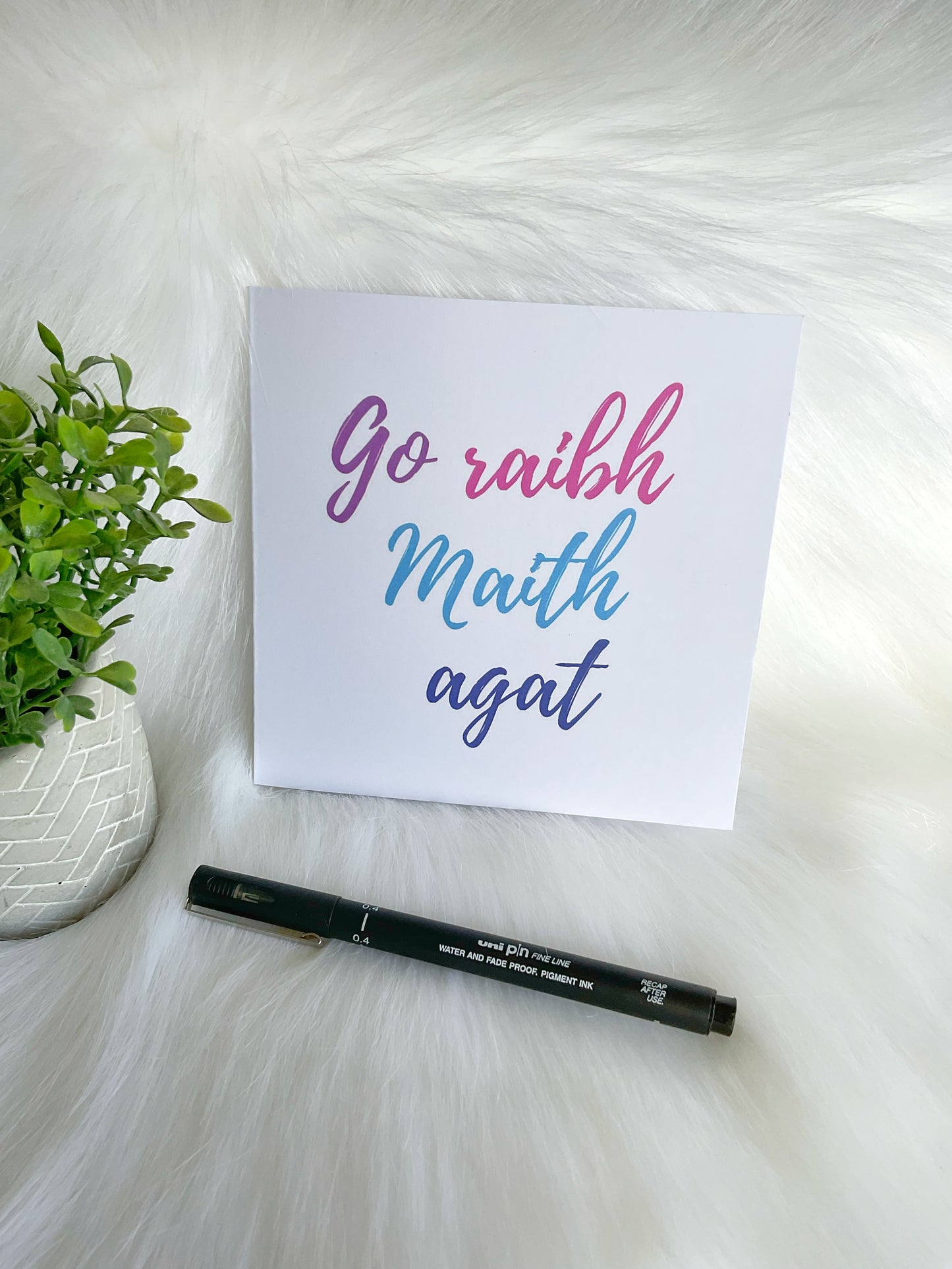 Go raibh maith agat (Thank you) card