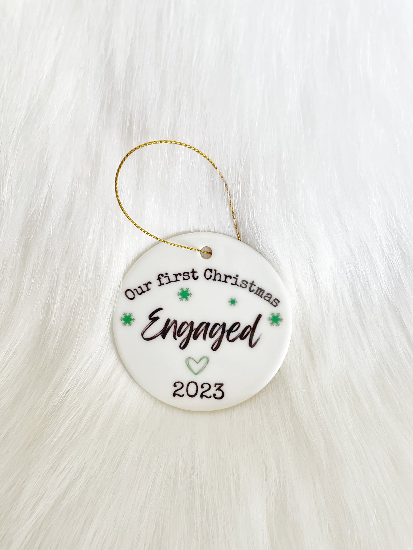 Our first Christmas engaged 2023 - Ceramic decoration