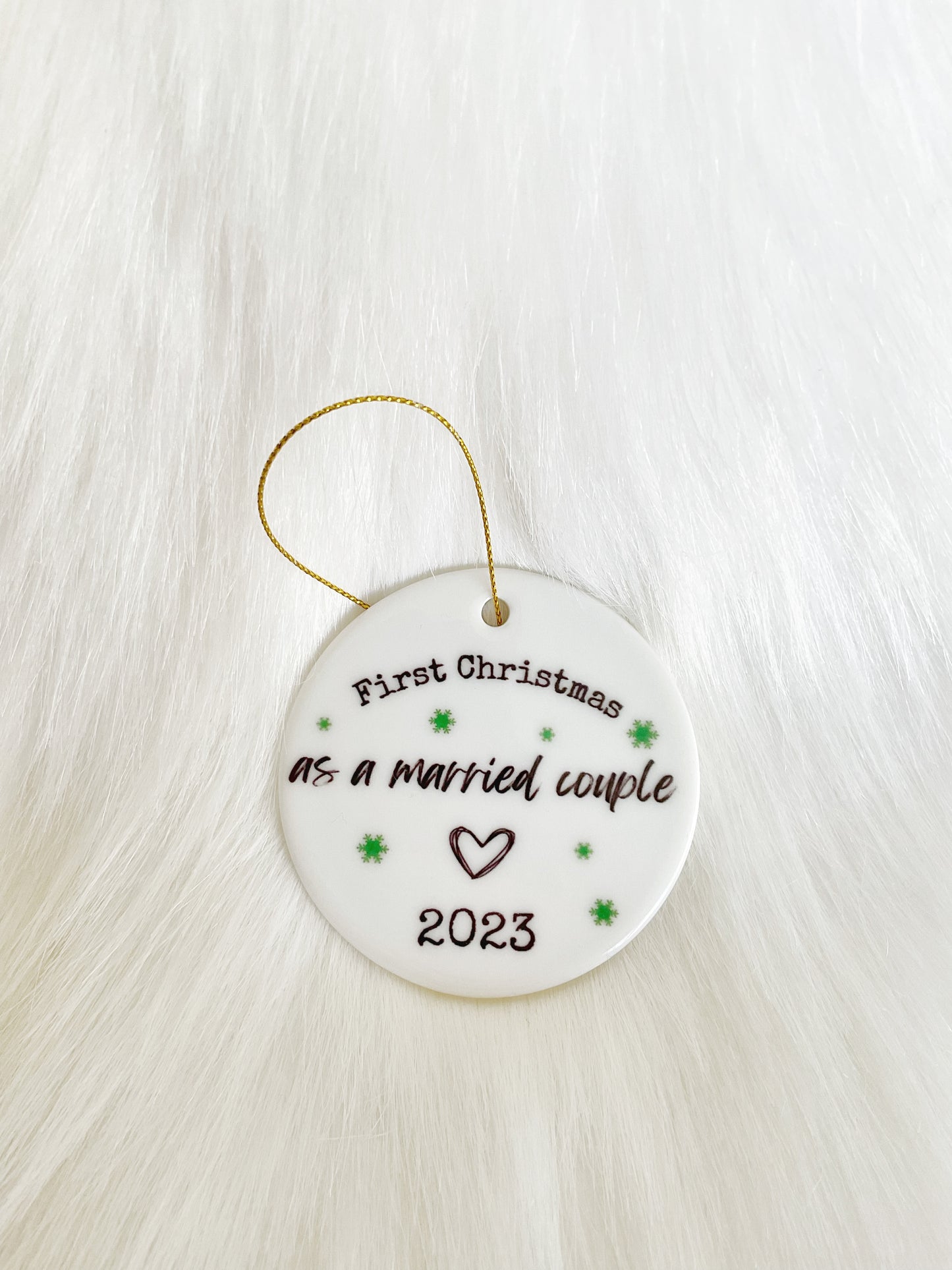 Our first Christmas as a married couple - Ceramic decoration