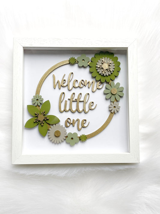 Personalised flower hoop frame