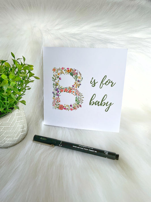 B is for baby Card