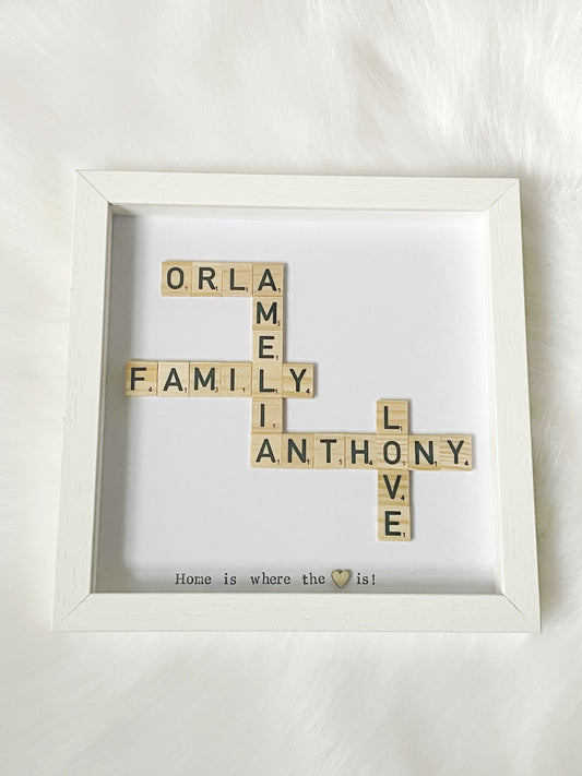 Personalised scrabble frame